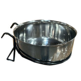 Dog Bowl Stainless Steel 30oz With Black Hook Holder